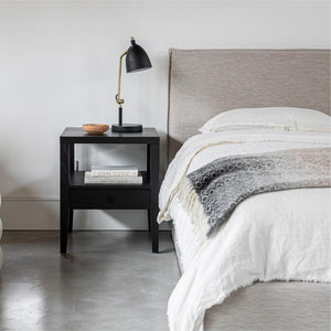 Hara 1 Drawer Night Stand - Black