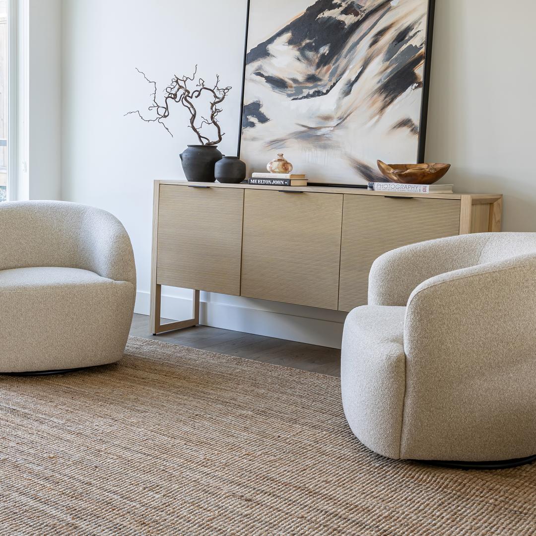 Aspen Swivel Chair - Buff