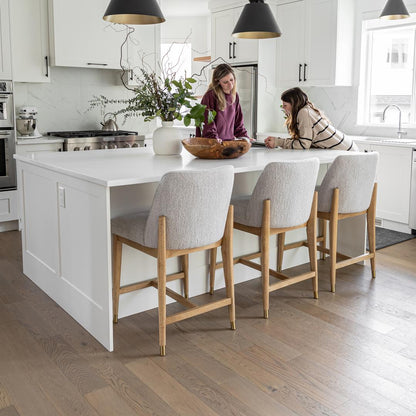 Fawcett Counter Stool - Taupe Boucle - Blonde