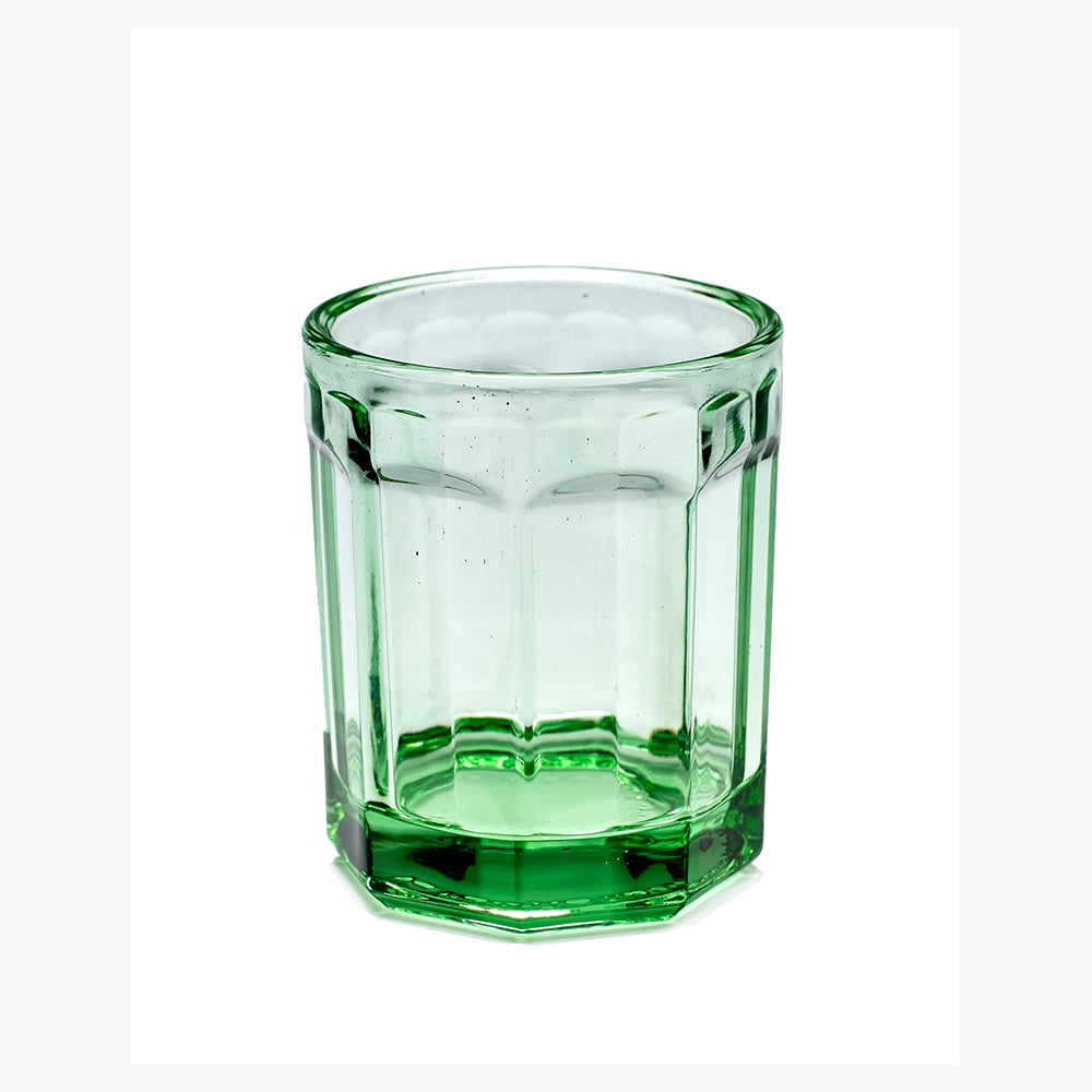 GLASS M GREEN FISH & FISH