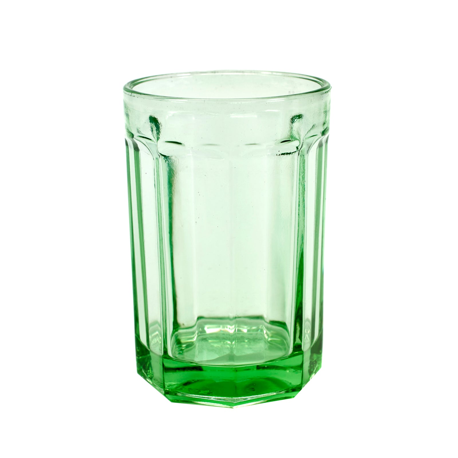 GLASS L GREEN FISH & FISH
