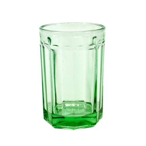 GLASS L GREEN FISH & FISH