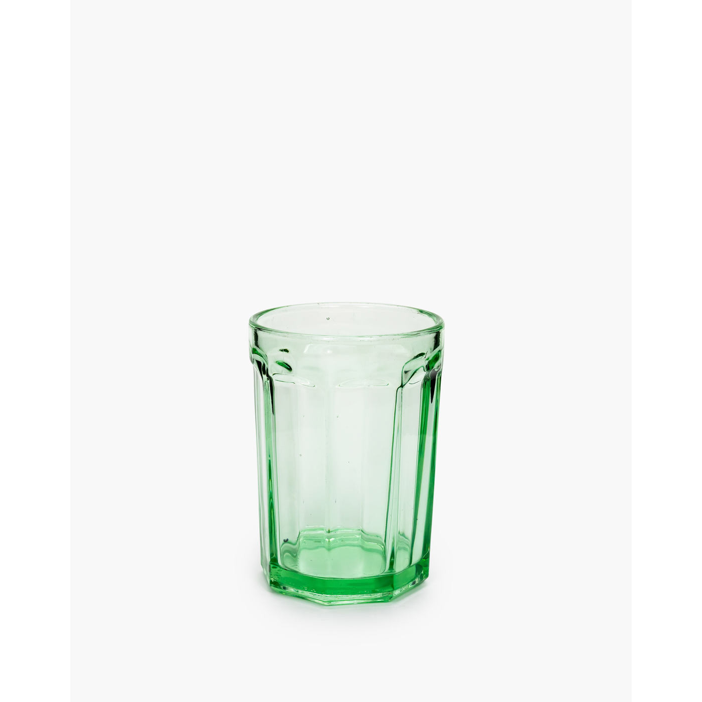 GLASS L GREEN FISH & FISH