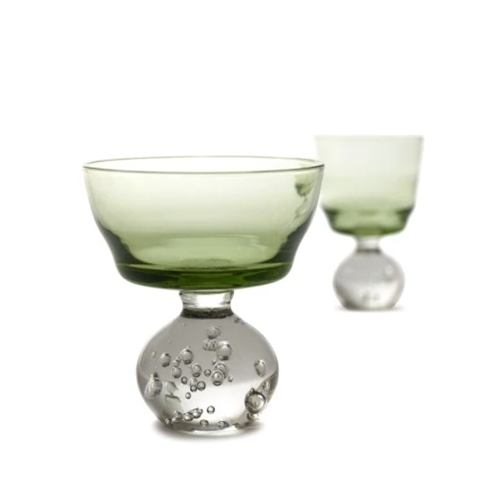 STEM GLASS S GREEN ETERNAL SNOW