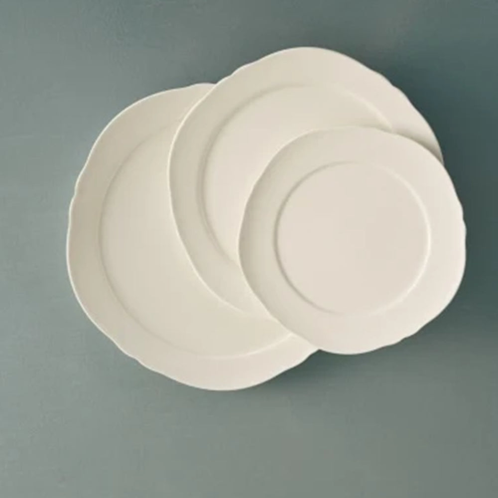 PLATE S WHITE SILHOUETTE