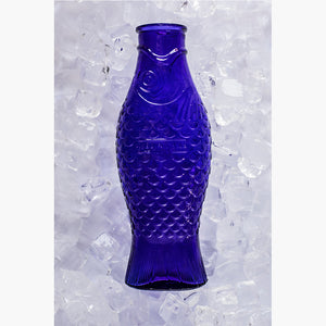 CARAFE COBALT BLUE FISH & FISH