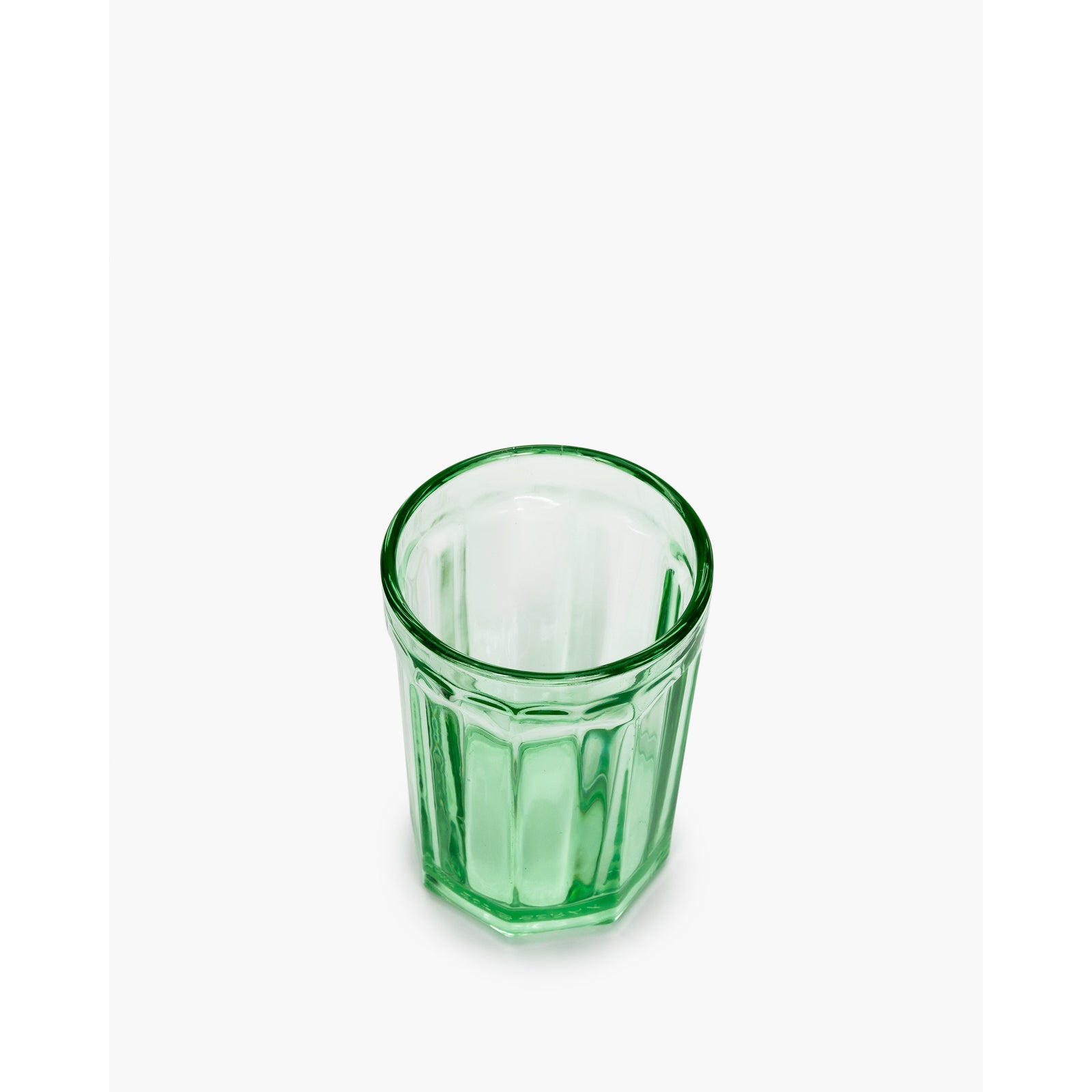 GLASS L GREEN FISH & FISH