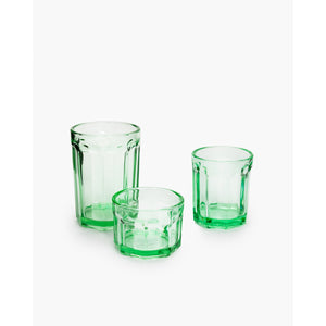 GLASS L GREEN FISH & FISH