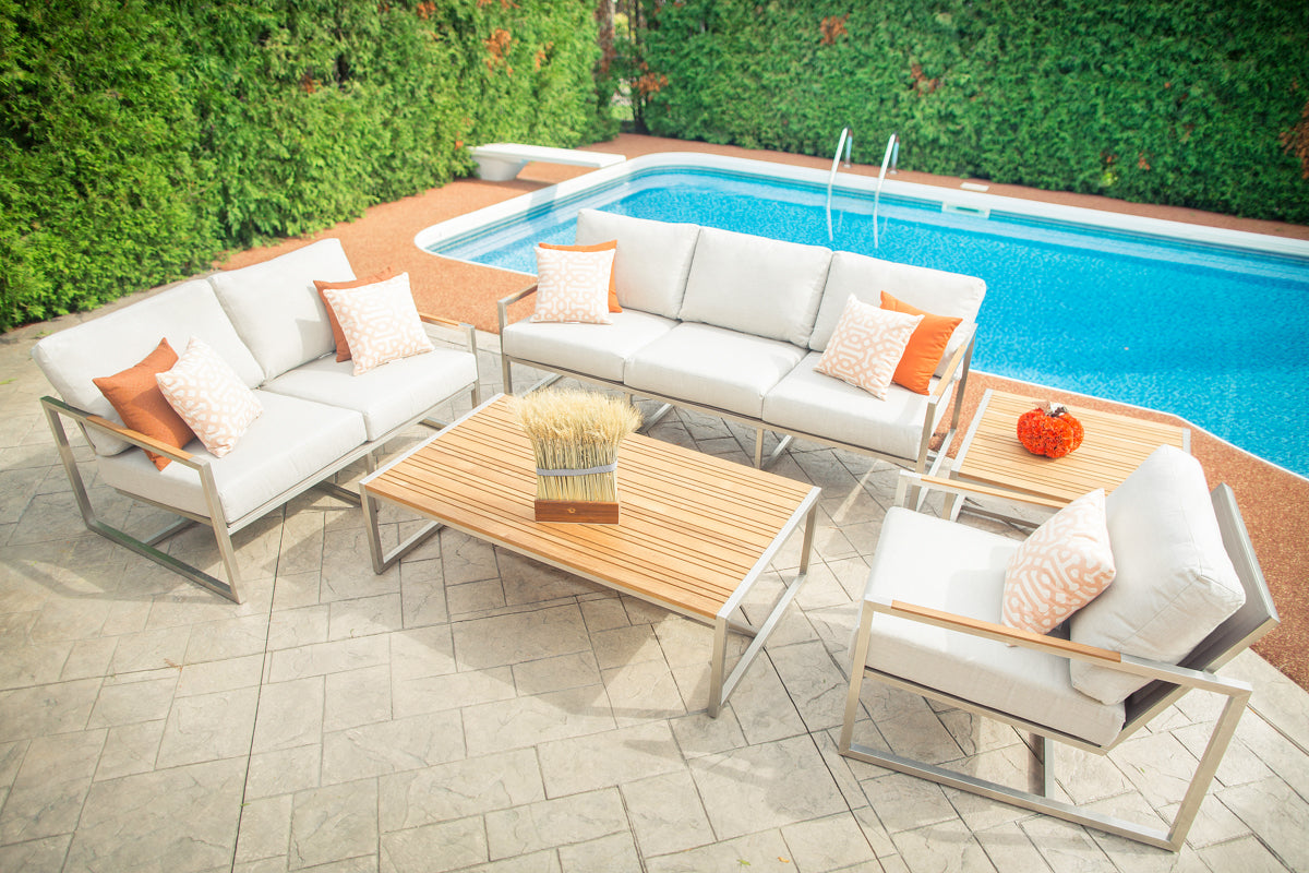 Acacia Conversational Set with Sunbrella® Cushions