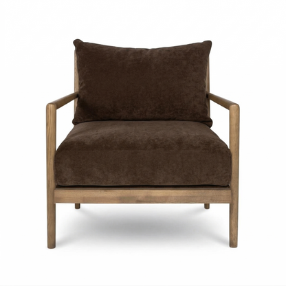 Brit Accent Chair - Velvet Coffee