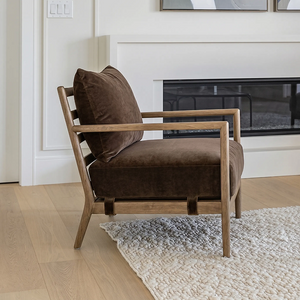 Brit Accent Chair - Velvet Coffee