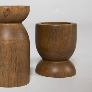 Fawn Pillar Candle Holder (Set of 3) - Smoked Chestnut