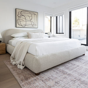 Fox King Bed - Buff