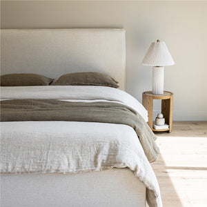 Julia King Bed - Cream