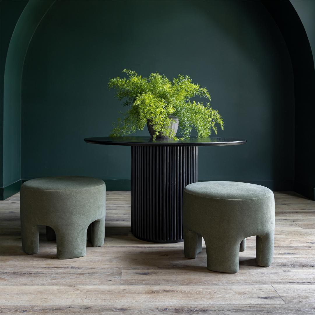 Ginger Ottoman - Velvet Fern