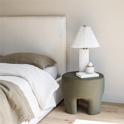 Julia King Storage Bed - Cream