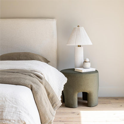 Julia King Bed - Cream