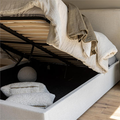 Julia Queen Storage Bed - Cream