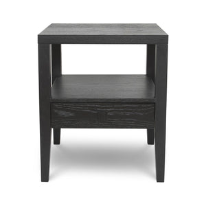 Hara 1 Drawer Night Stand - Black