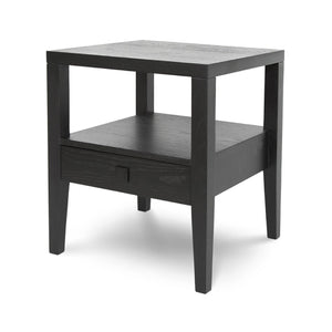 Hara 1 Drawer Night Stand - Black