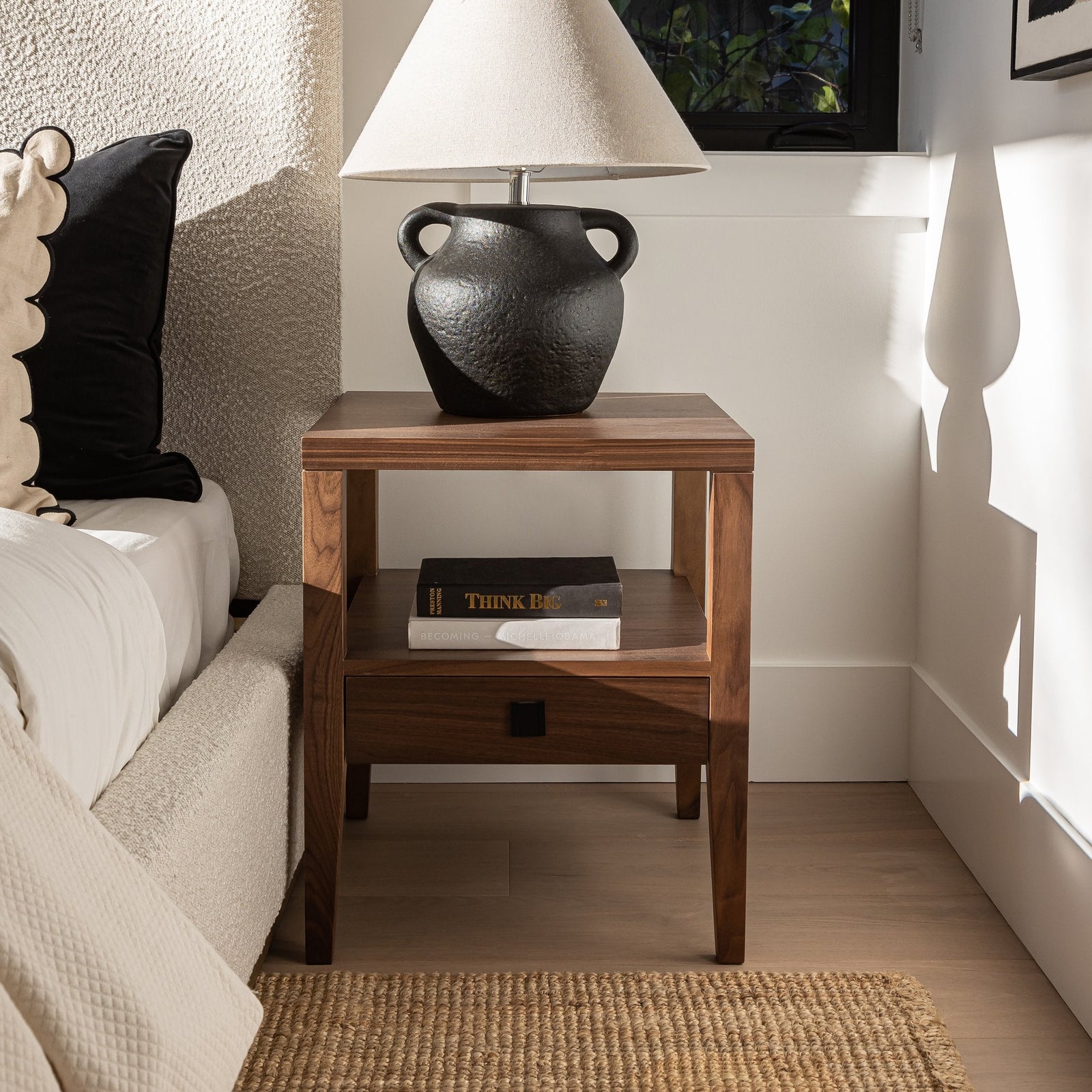 Hara 1 Drawer Accent Table - Frozen Walnut