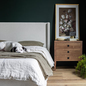 Josie King Storage Bed - Cream
