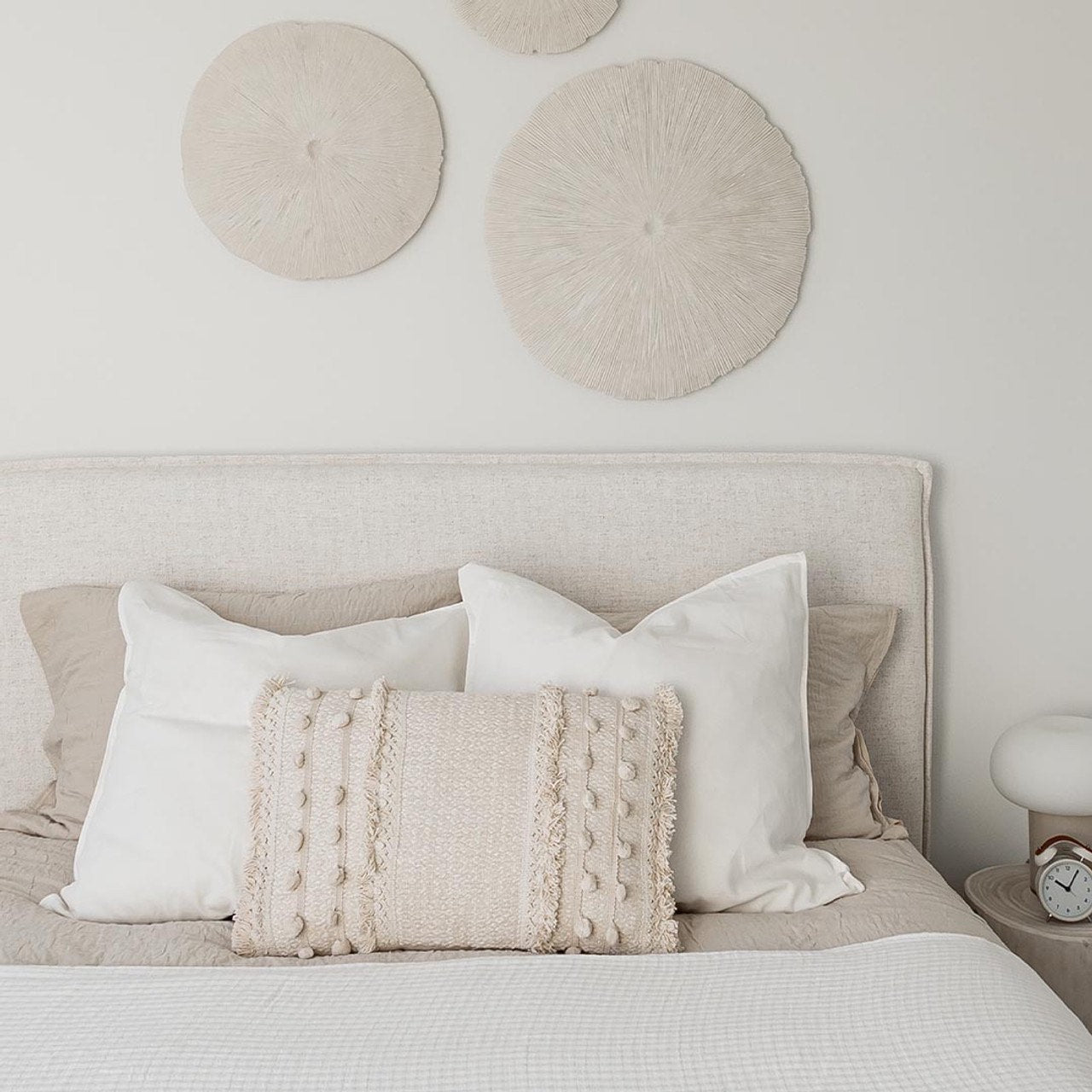Julia King Storage Bed - Cream