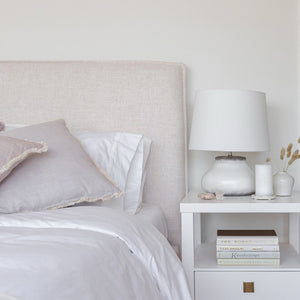 Julia King Bed - Cream