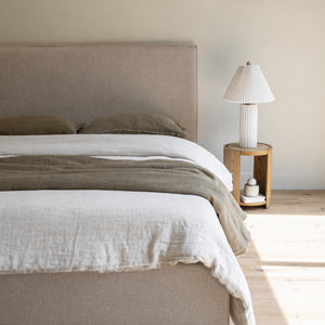 Julia Queen Bed - Light Fawn