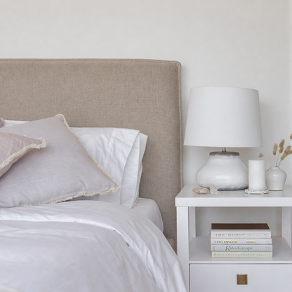 Julia King Bed - Light Fawn