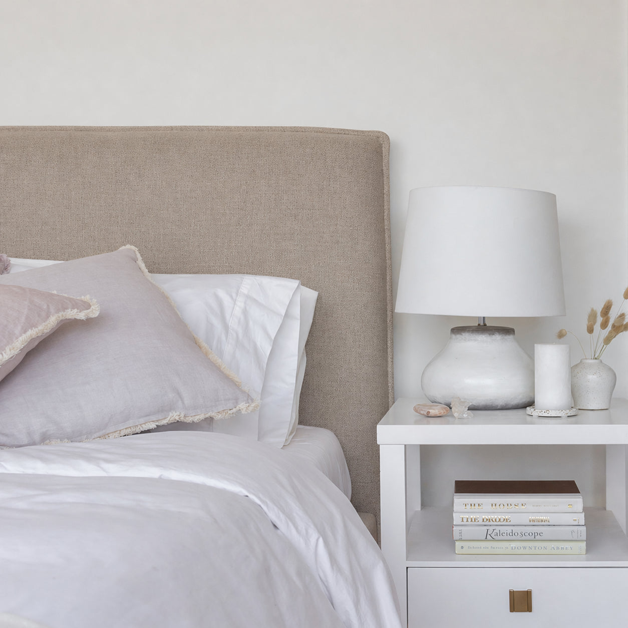 Julia Queen Bed - Light Fawn