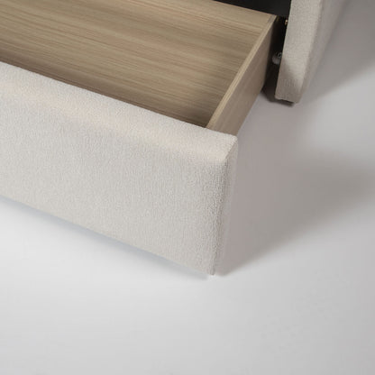 Lourdes Queen Storage Drawer Bed - Cream