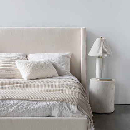 Lourdes King Storage Drawer Bed - Cream