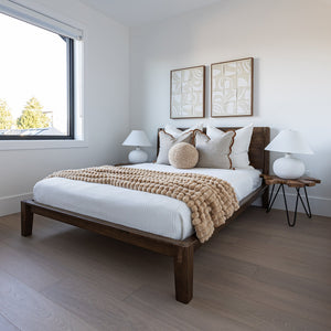 Luna Wood Tool-Free Double Bed - Coffee