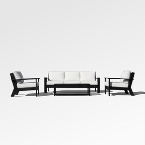 Magnolia Black Aluminum Sofa Set with Sunbrella® Cushions