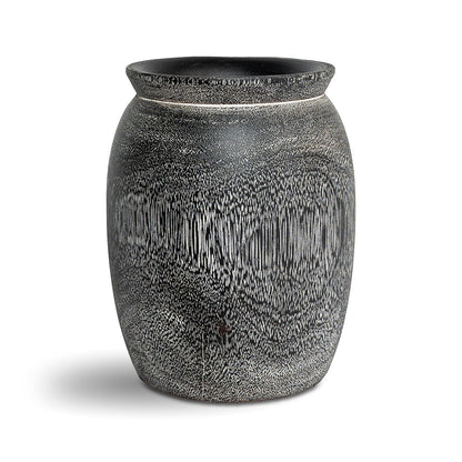 Natura Torino Vase Short - Black Teak