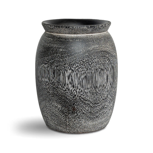 Natura Torino Vase Short - Black Teak