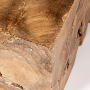 Natura Flow Square Coffee Table - Bleached