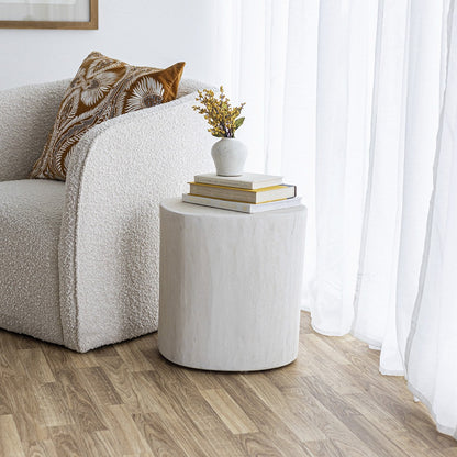 Nova Wide 16" Stump - Round - White