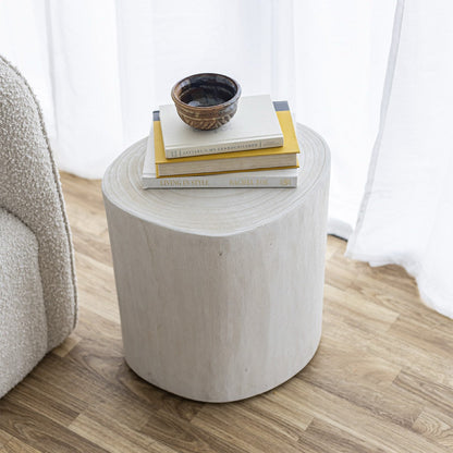 Nova Wide 16" Stump - Round - White