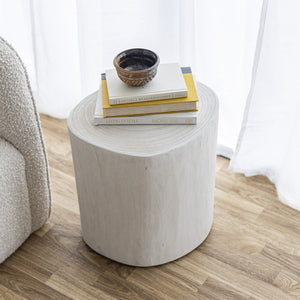 Nova Wide 16" Stump - Round - White