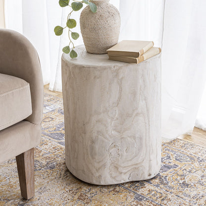 Nova Wide 18" Stump - Round - White
