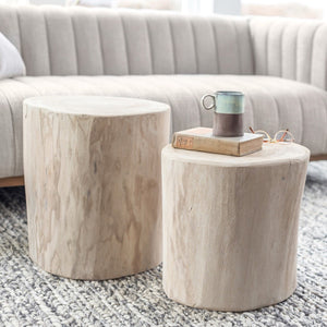Nova Wide 18" Stump - Round - White