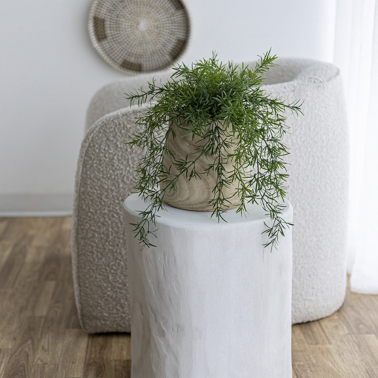 Nova Wide 21" Stump - Round - White