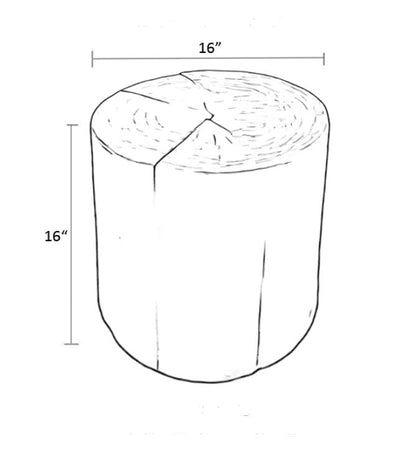 Nova Wide 16 Inch Stump - Round - White