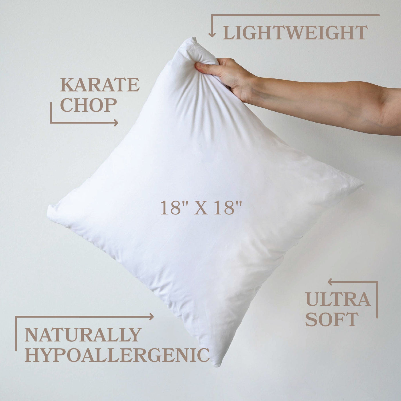 FAUX DOWN CUSHION INSERT FOR 18" X 18"