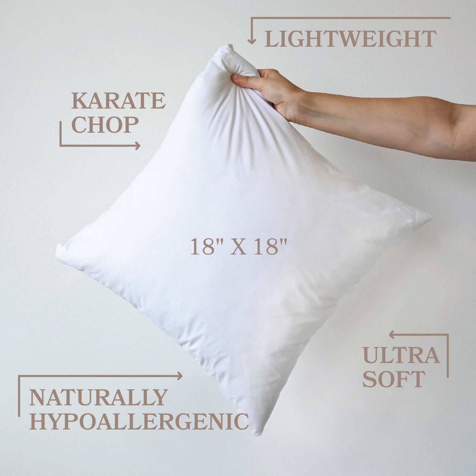 FAUX DOWN CUSHION INSERT FOR 18" X 18"