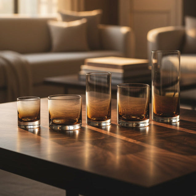 Zuma Amber Whisky Glasses - Set of 4