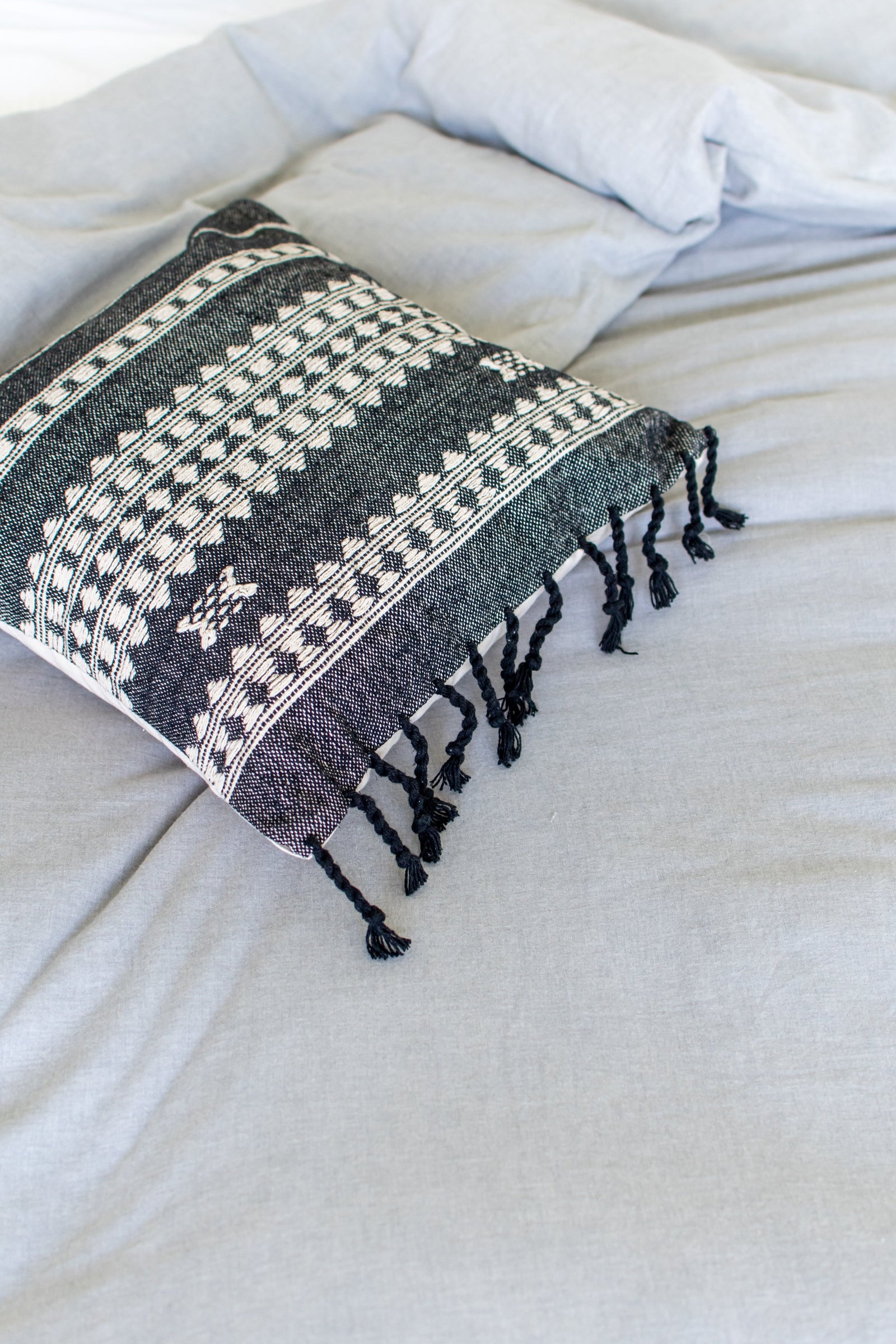 BHUJODI PILLOW COVER - CHARCOAL