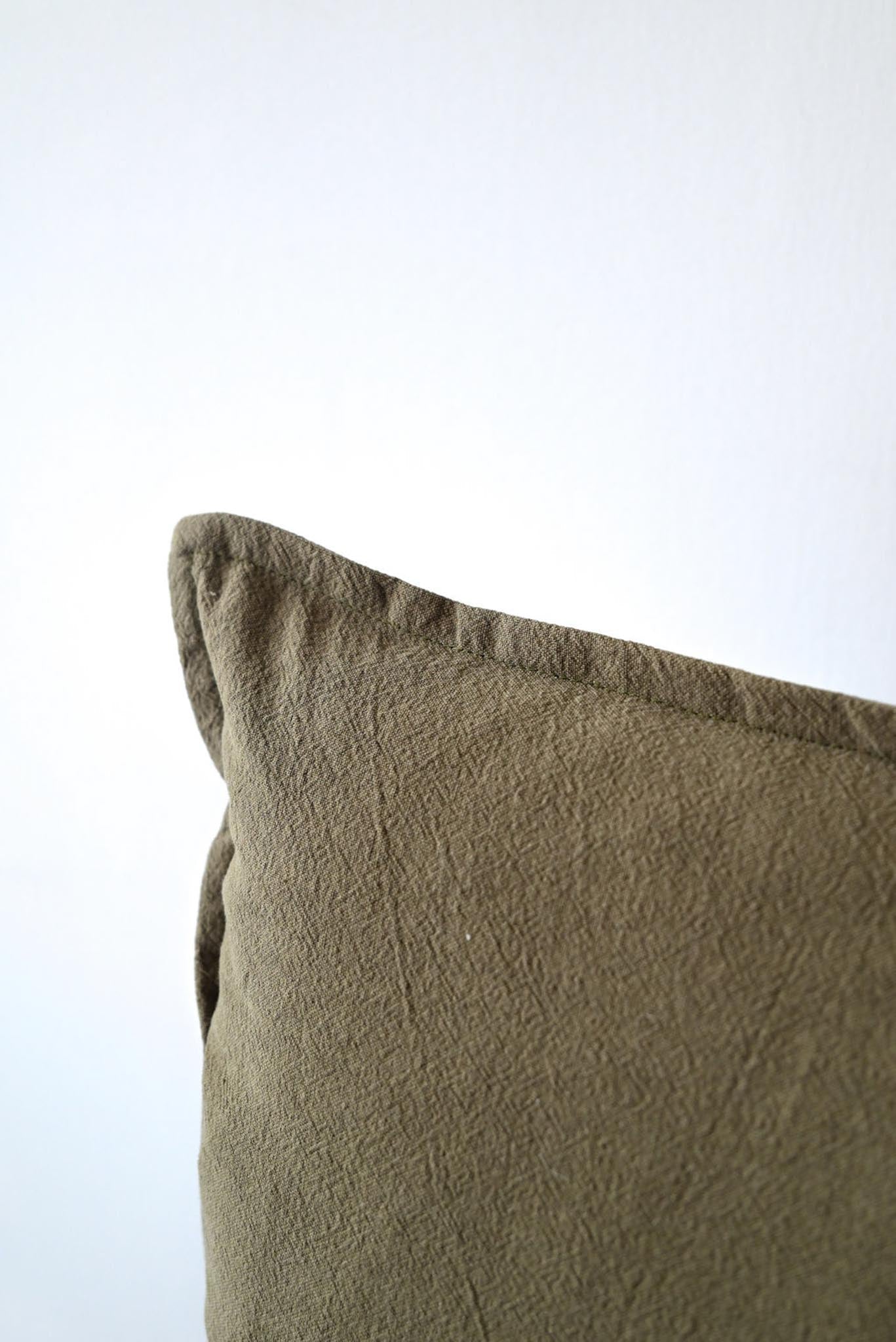 COTTON/ LINEN - OLIVE